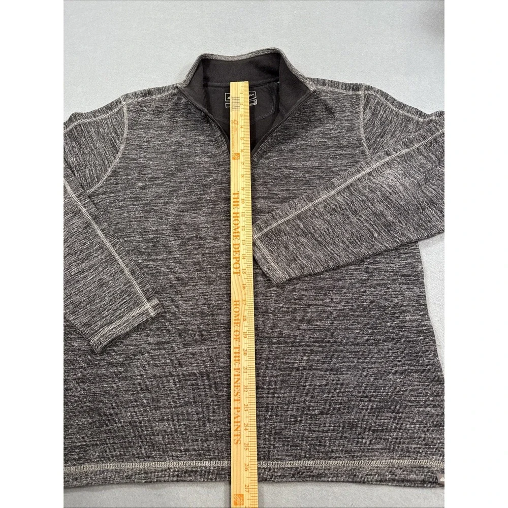 SWEATER 1/4 ZIP SWEATSHIRT MENS LARGE Eddie‎ Bauer PULLOVER HEATHERED GRAY